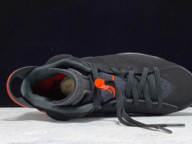 Cheap Husky Jordan Black Air 6 OG 384664-060 Infrared Retro 0728
